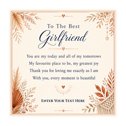 To The Best Girlfriend Personalised Celeste Bracelet In Keepsake Box