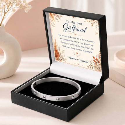 To The Best Girlfriend Personalised Celeste Bracelet In Keepsake Box