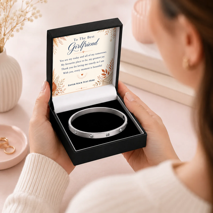 To The Best Girlfriend Personalised Celeste Bracelet In Keepsake Box