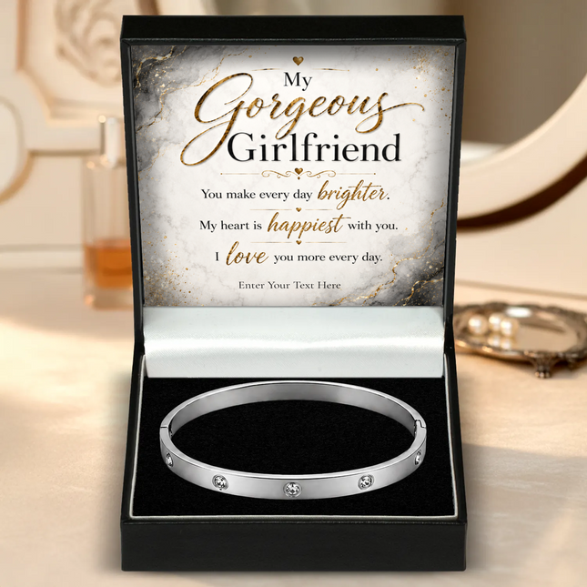 My Gorgeous Girlfriend Personalised Celeste Bracelet In Keepsake Box