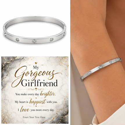 My Gorgeous Girlfriend Personalised Celeste Bracelet In Keepsake Box