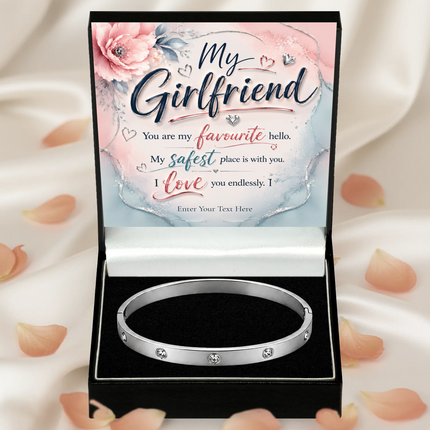 My Girlfriend Personalised Celeste Bracelet In Keepsake Box