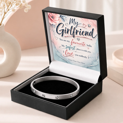 My Girlfriend Personalised Celeste Bracelet In Keepsake Box