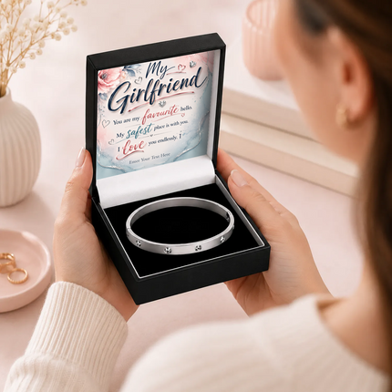 My Girlfriend Personalised Celeste Bracelet In Keepsake Box