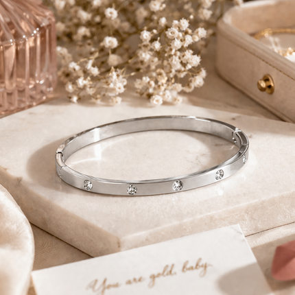 Simply The Best Girlfriend Personalised Celeste Bracelet In Keepsake Box