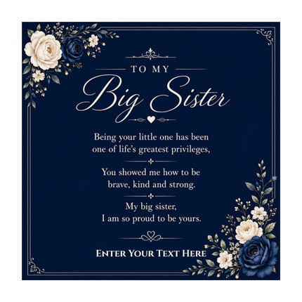 To My Big Sister Personalised Unity Heart Bracelet In Keepsake Box
