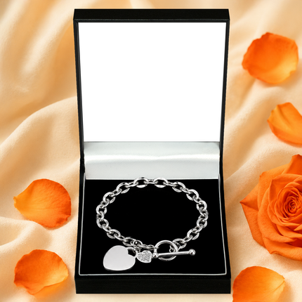 To My Darling Wife Personalised Unity Heart Bracelet In Keepsake Box