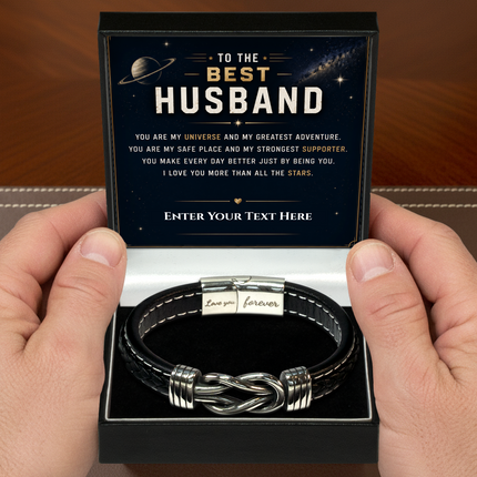 To The Best Husband Infinity Knot Bracelet With Personalised Keepsake Box