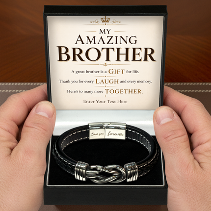 My Amazing Brother Infinity Knot Bracelet With Personalised Keepsake Box