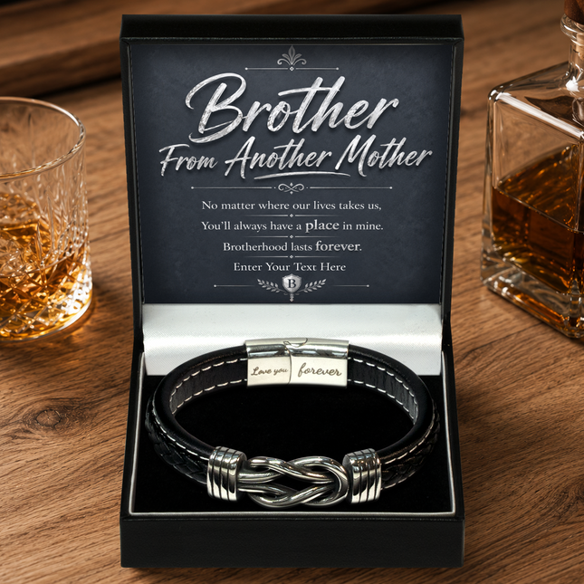 Brother From Another Mother Infinity Knot Bracelet With Personalised Keepsake Box
