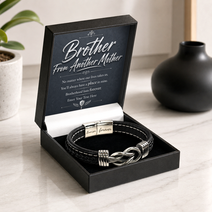 Brother From Another Mother Infinity Knot Bracelet With Personalised Keepsake Box
