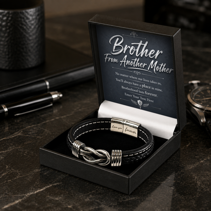 Brother From Another Mother Infinity Knot Bracelet With Personalised Keepsake Box