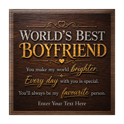 Worlds Best Boyfriend Infinity Knot Bracelet With Personalised Keepsake Box