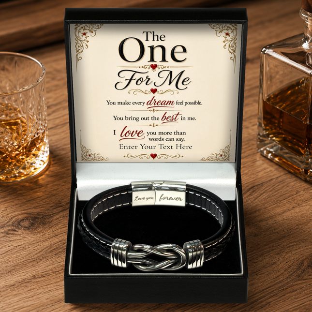 The One For Me Infinity Knot Bracelet With Personalised Keepsake Box