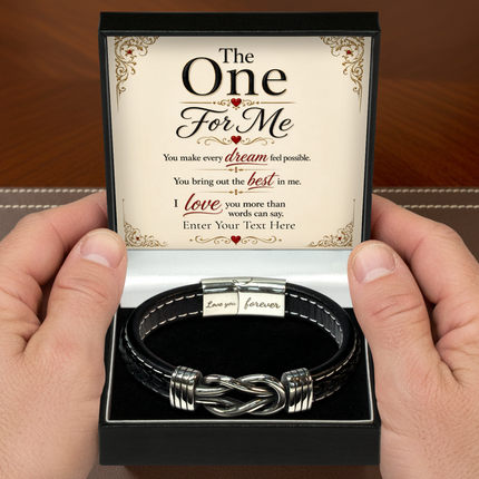 The One For Me Infinity Knot Bracelet With Personalised Keepsake Box