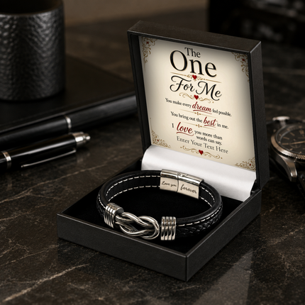 The One For Me Infinity Knot Bracelet With Personalised Keepsake Box