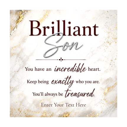 Brilliant Son 18k Gold Plated Cuban Chain Necklace With Personalised Keepsake Box