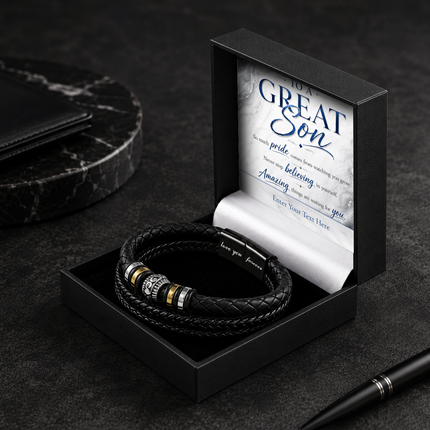 To A Great Son Eternal Bond Bracelet With Personalised Keepsake Box