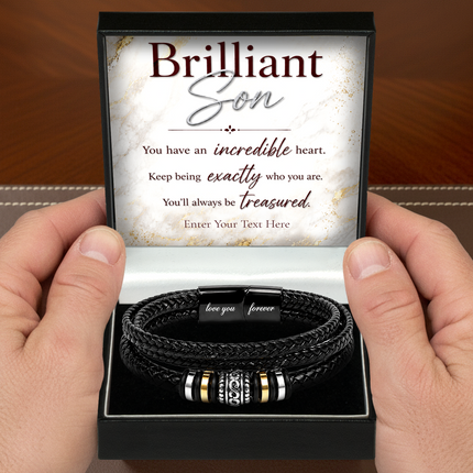 Brilliant Son Eternal Bond Bracelet With Personalised Keepsake Box