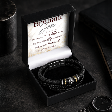 Brilliant Son Eternal Bond Bracelet With Personalised Keepsake Box