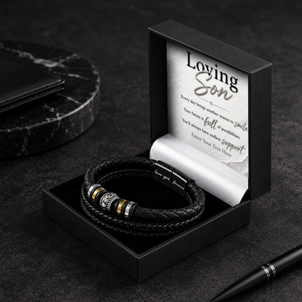 Loving Son Eternal Bond Bracelet With Personalised Keepsake Box