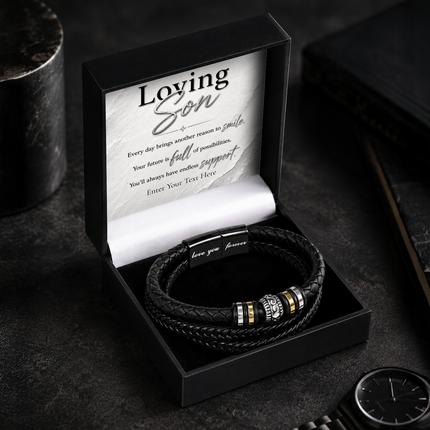Loving Son Eternal Bond Bracelet With Personalised Keepsake Box