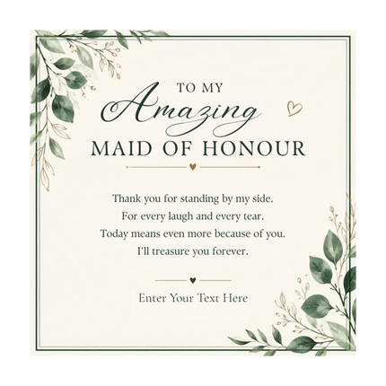 To My Amazing Maid Of Honour Personalised Enduring Love Knot Necklace In Keepsake Box