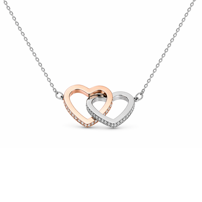 To My Amazing Maid Of Honour Personalised Interlocking Hearts Necklace In Keepsake Box