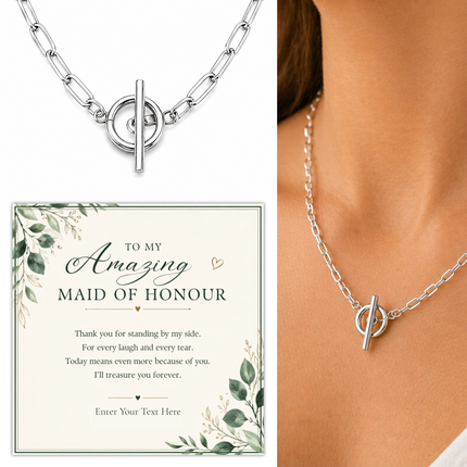 To My Amazing Maid Of Honour Personalised Unity Chain Necklace In Keepsake Box