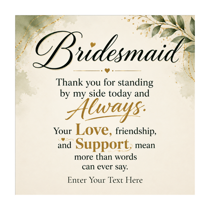 Bridesmaid Personalised Trinity Ring Necklace In Keepsake Box