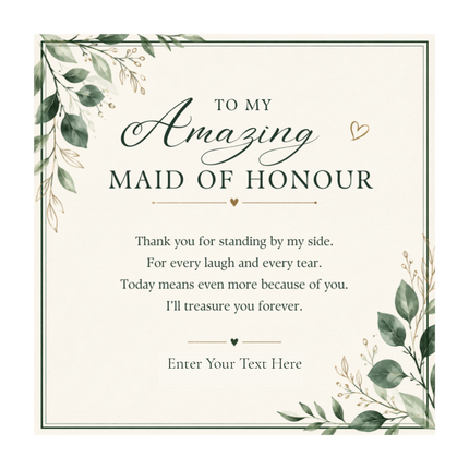 To My Amazing Maid Of Honour Personalised Trinity Ring Necklace In Keepsake Box