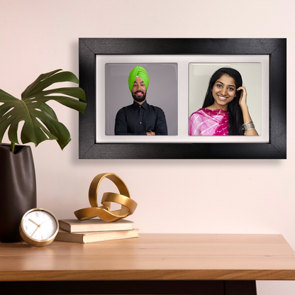 Family Portrait  For Brother or Sister – Personalised Ceramic Tiles in Landscape Frame