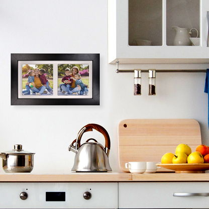 Family Portrait  For Mum – Personalised Ceramic Tiles in Landscape Frame