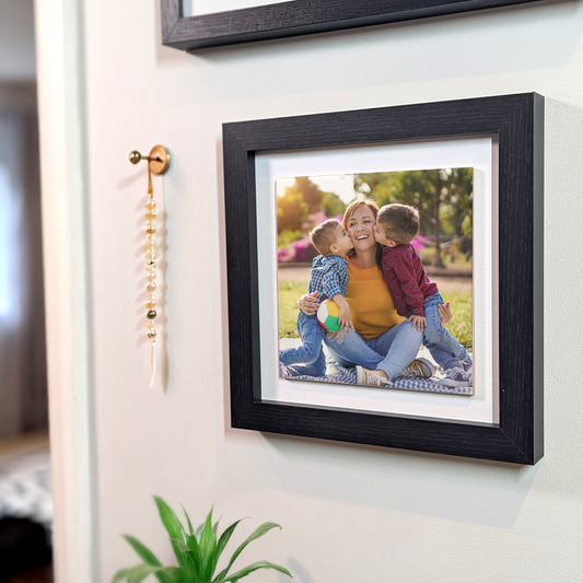 Family Portrait For Mum – Personalised Square Framed Ceramic Tile