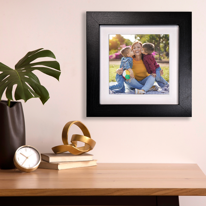 Family Portrait For Mum – Personalised Square Framed Ceramic Tile