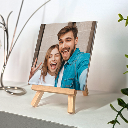 Family Portrait For Brother or Sister – Personalised Ceramic Tile with Easel