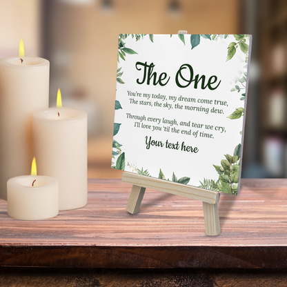 To My Wife The One – Personalised Ceramic Tile with Easel