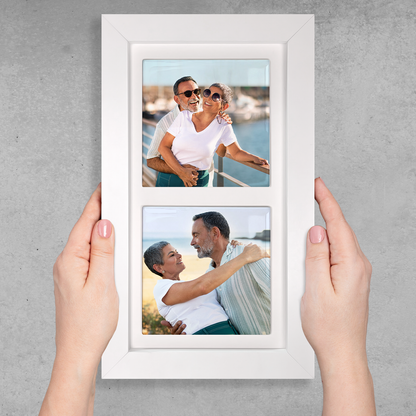Family Portrait For Husband & Wife – Personalised Ceramic Tiles in Portrait Frame