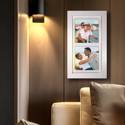 Family Portrait For Husband & Wife – Personalised Ceramic Tiles in Portrait Frame