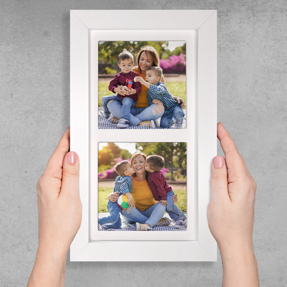 Family Portrait For Mum – Personalised Ceramic Tiles in Portrait Frame