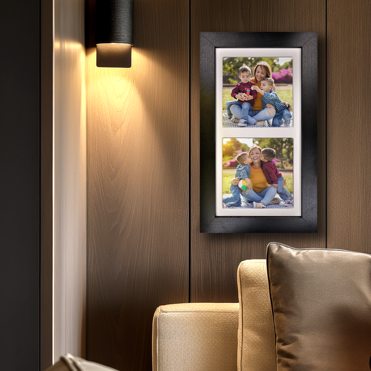 Family Portrait For Mum – Personalised Ceramic Tiles in Portrait Frame