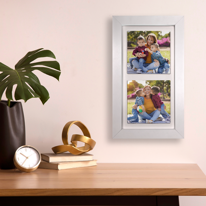 Family Portrait For Mum – Personalised Ceramic Tiles in Portrait Frame