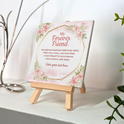 My Forever Friend – Personalised Ceramic Tile with Easel