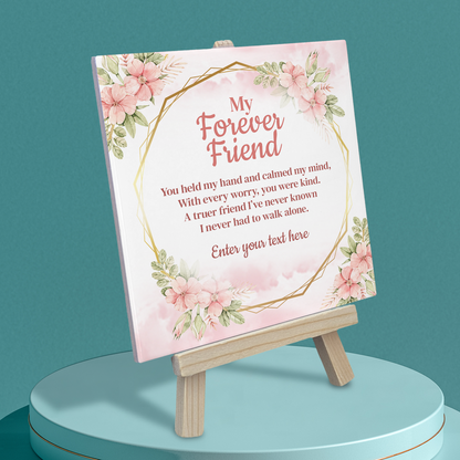 My Forever Friend – Personalised Ceramic Tile with Easel