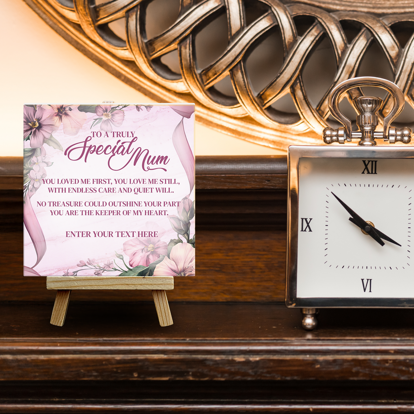 To A Truly Special Mum – Personalised Ceramic Tile with Easel