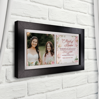To My Maid Of Honour – Personalised Ceramic Tiles in Landscape Frame