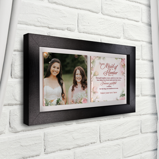 To My Maid Of Honour – Personalised Ceramic Tiles in Landscape Frame