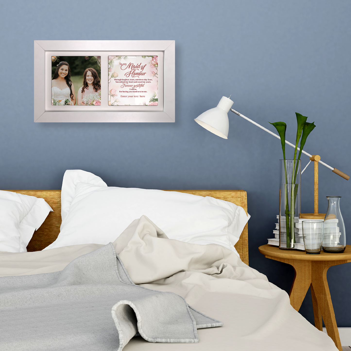 To My Maid Of Honour – Personalised Ceramic Tiles in Landscape Frame