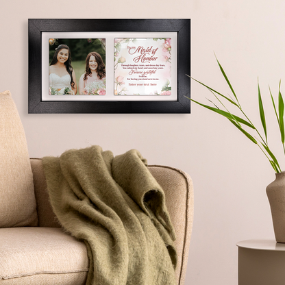 To My Maid Of Honour – Personalised Ceramic Tiles in Landscape Frame