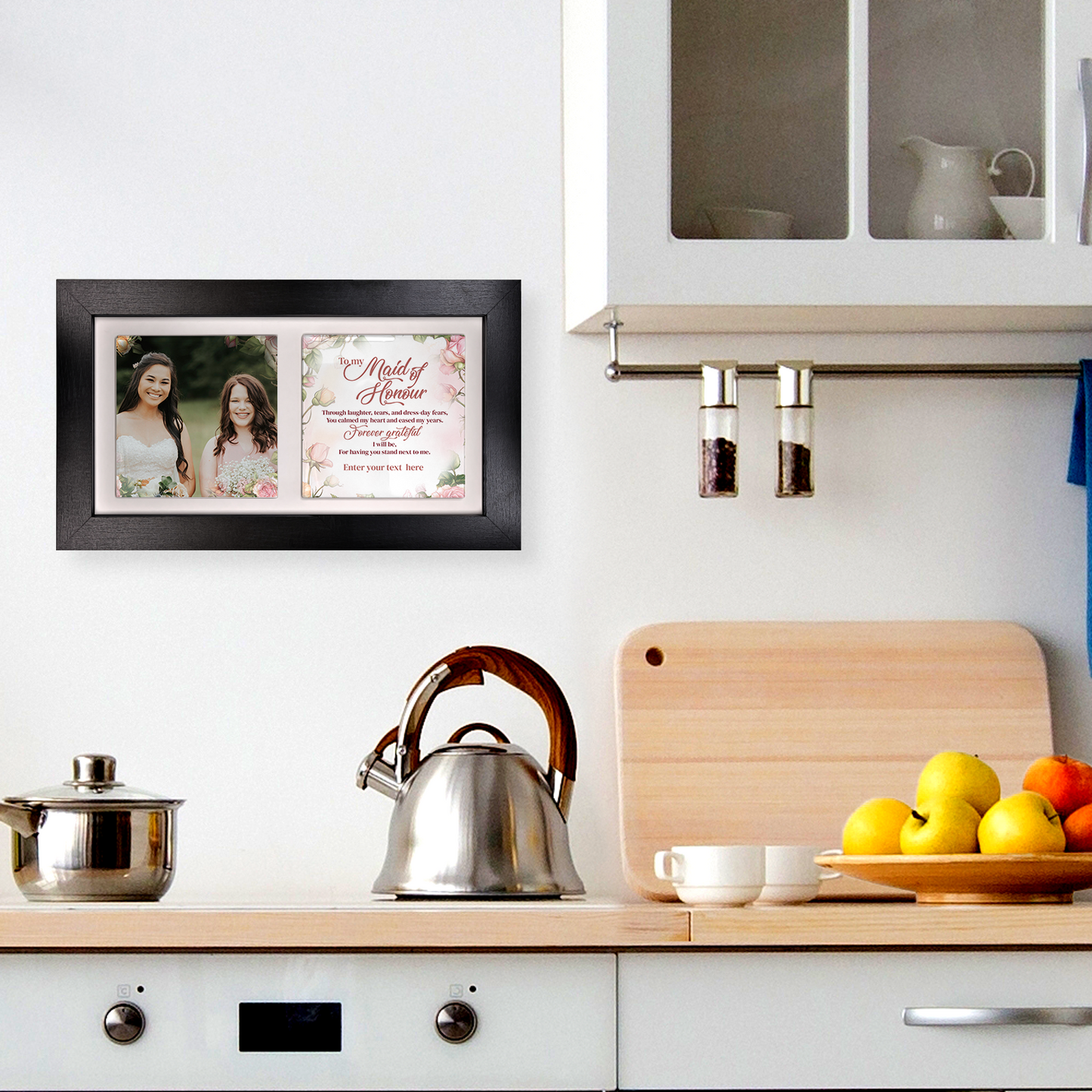 To My Maid Of Honour – Personalised Ceramic Tiles in Landscape Frame